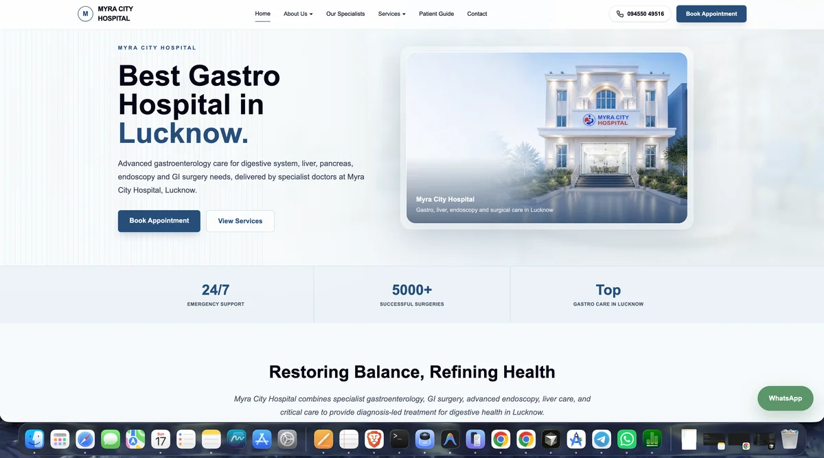 Myra City Hospital website preview